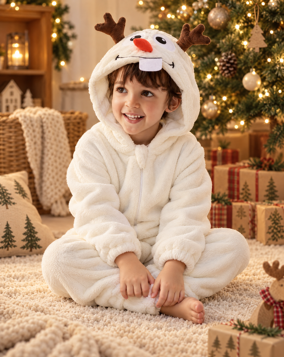 Little Snowman Plush Romper