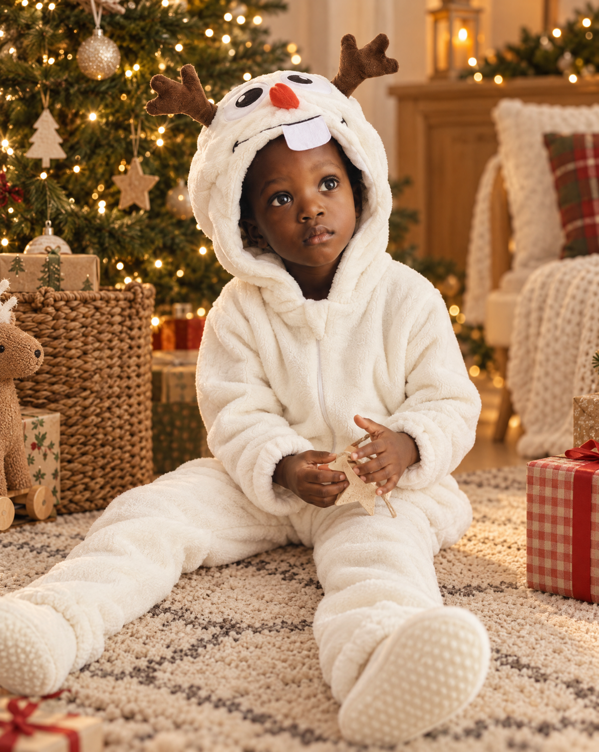 Little Snowman Plush Romper