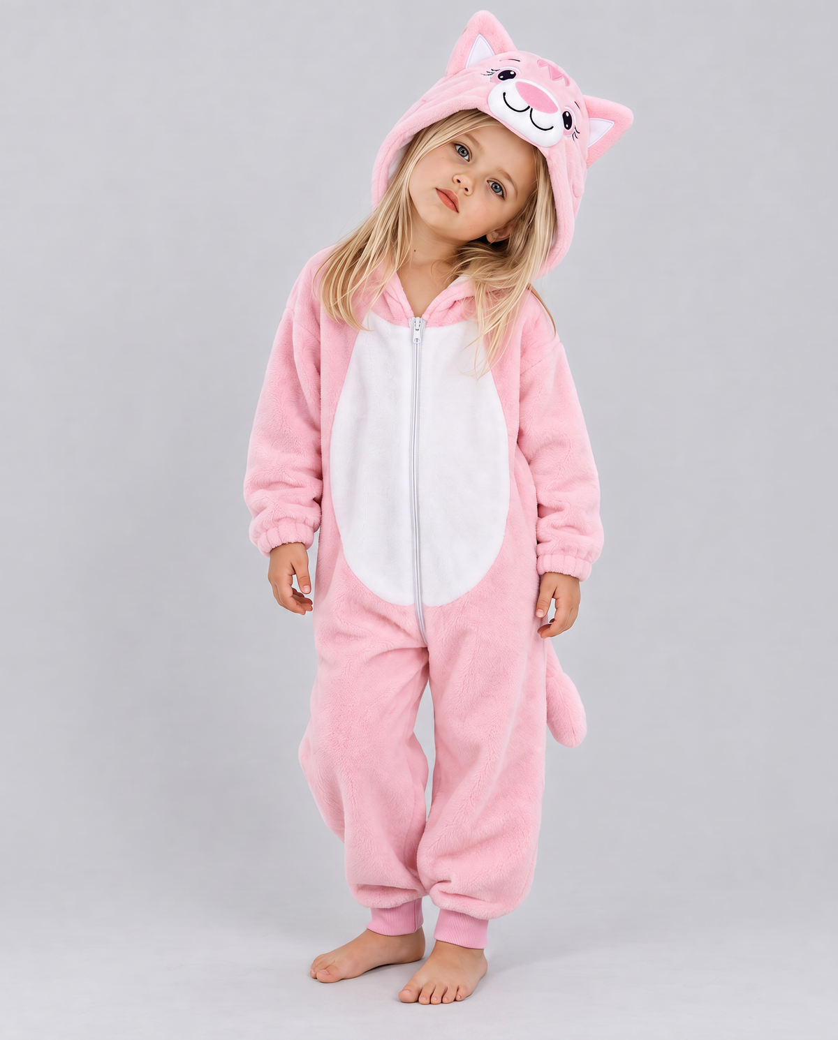 Little Pink Cat Plush Romper