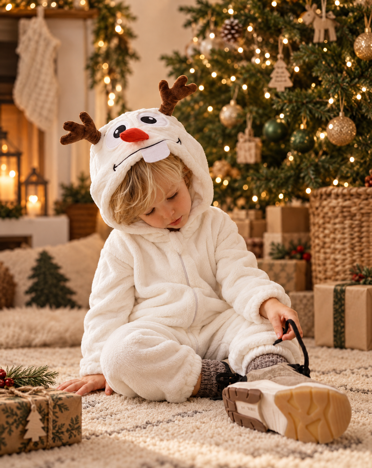 Little Snowman Plush Romper