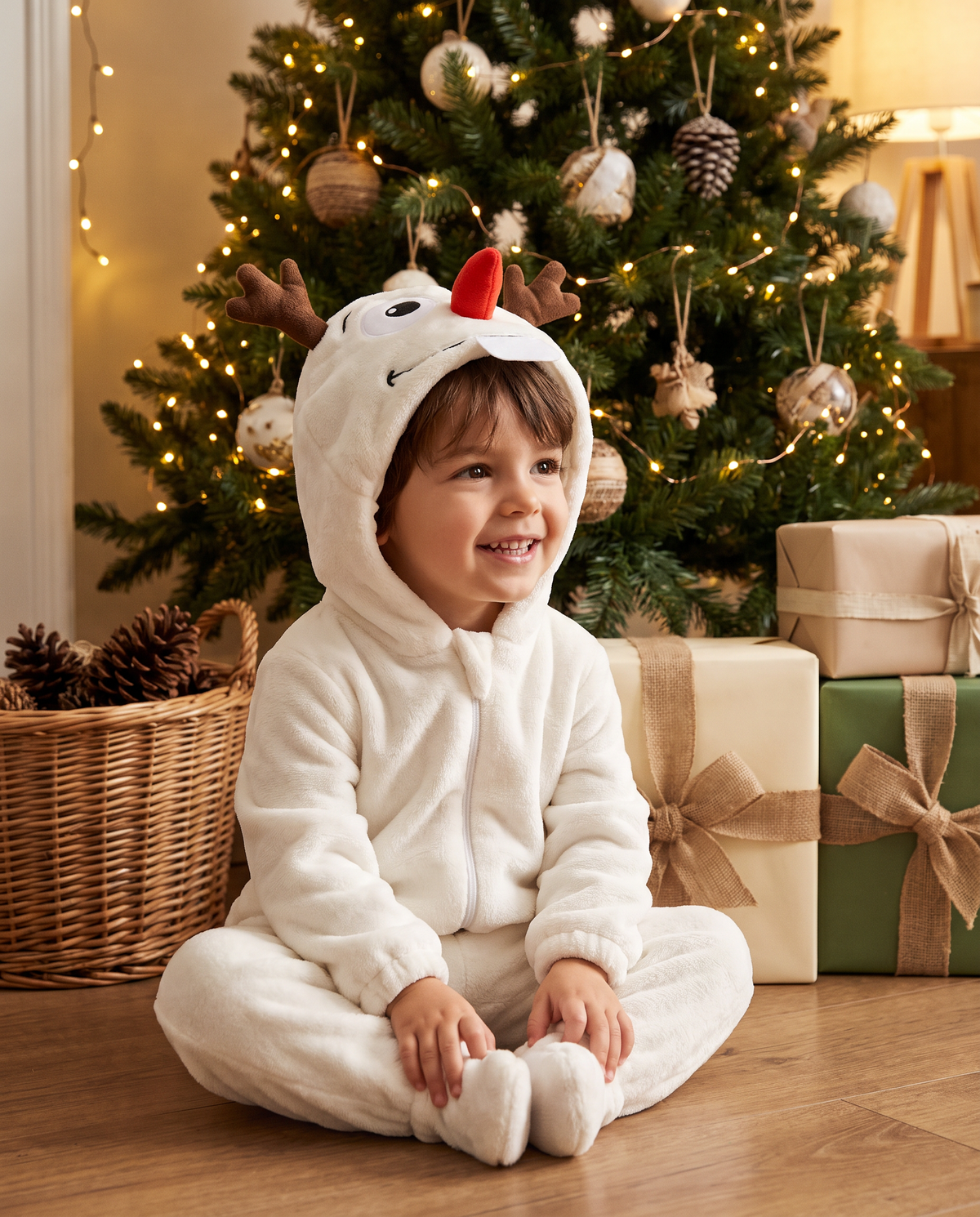 Little Snowman Plush Romper