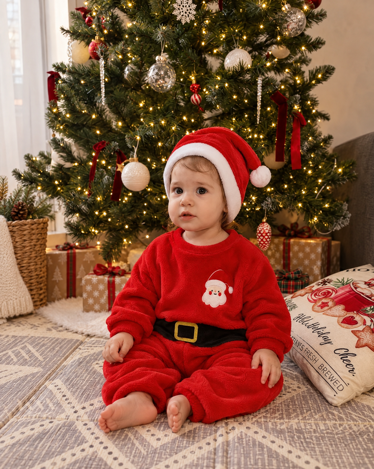 Little Santa Plush Romper