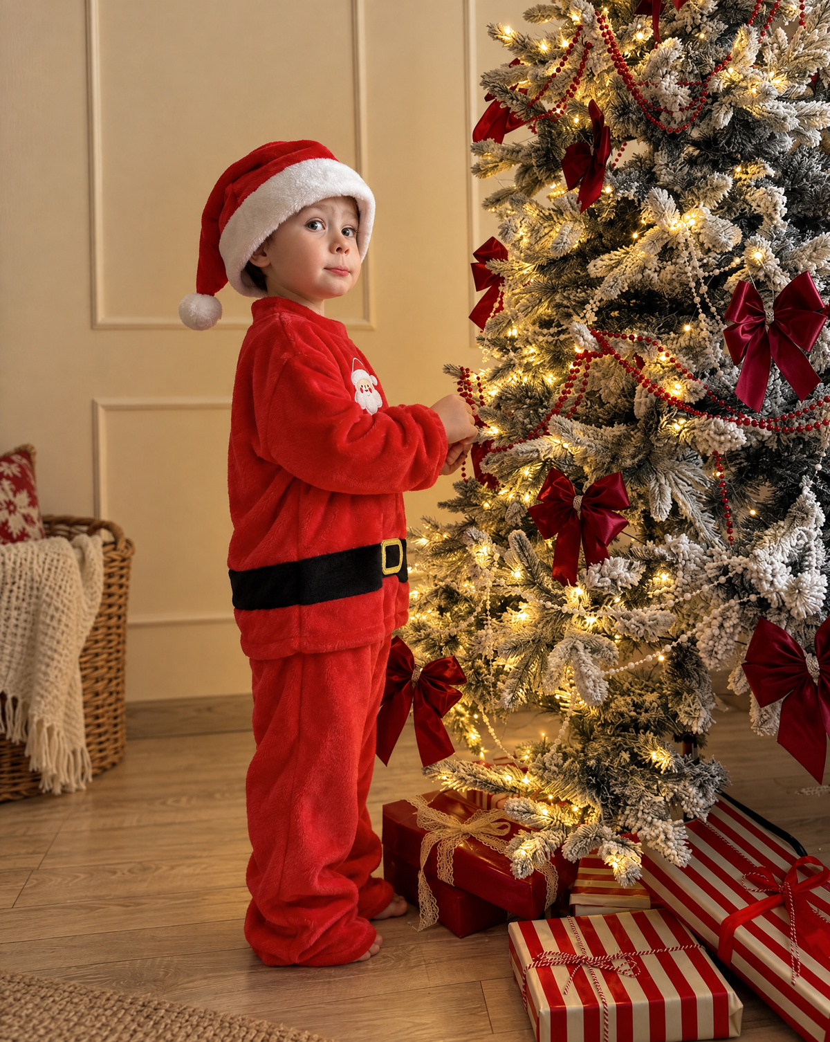 Little Santa Plush Romper