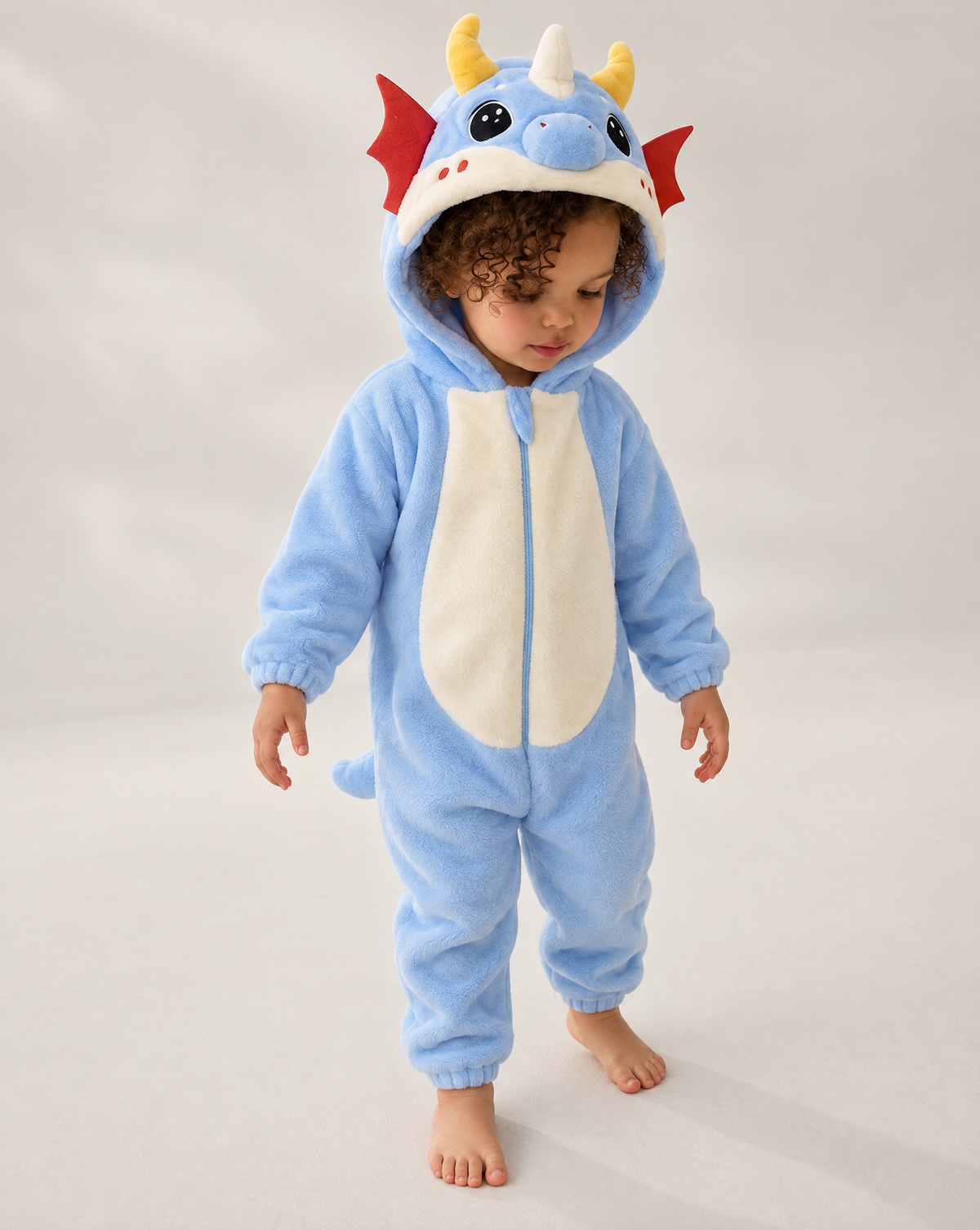 Little Blue Dragon Plush Romper