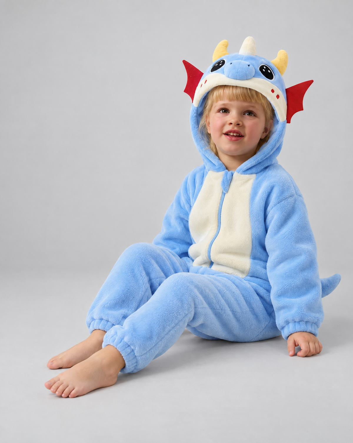 Little Blue Dragon Plush Romper
