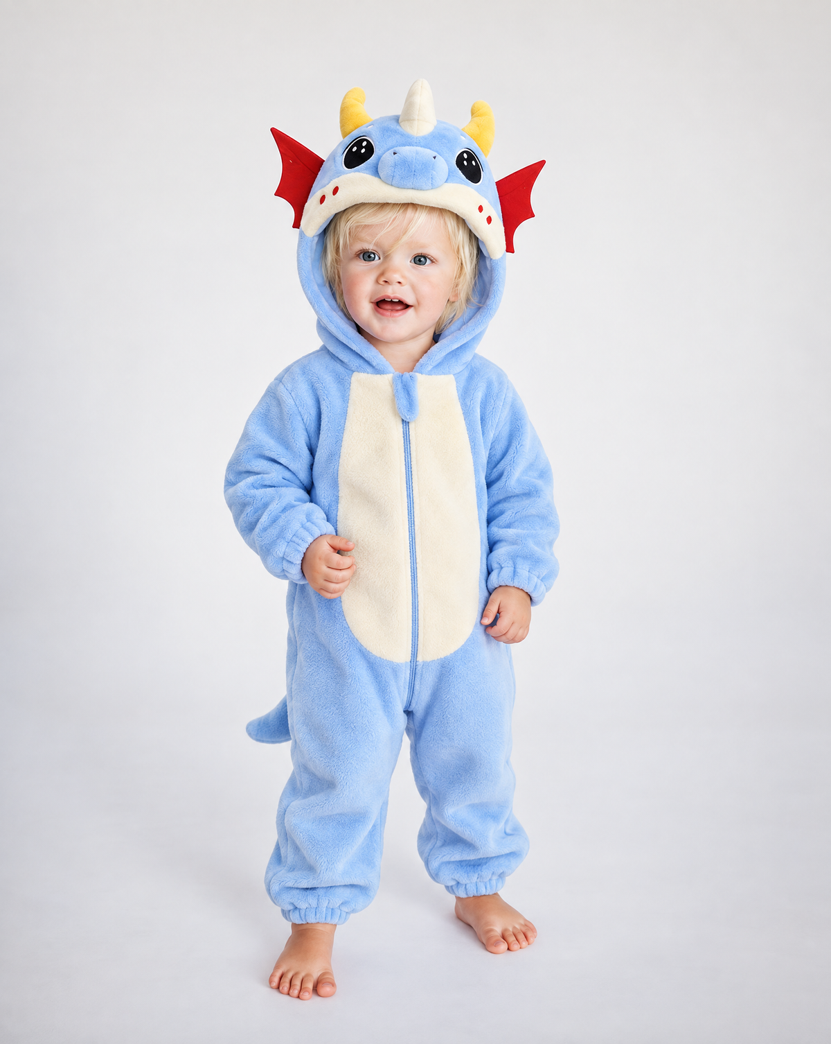 Little Blue Dragon Plush Romper