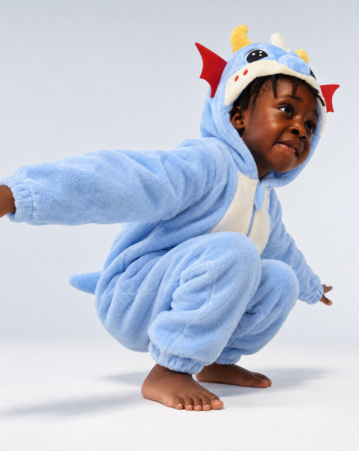 Little Blue Dragon Plush Romper