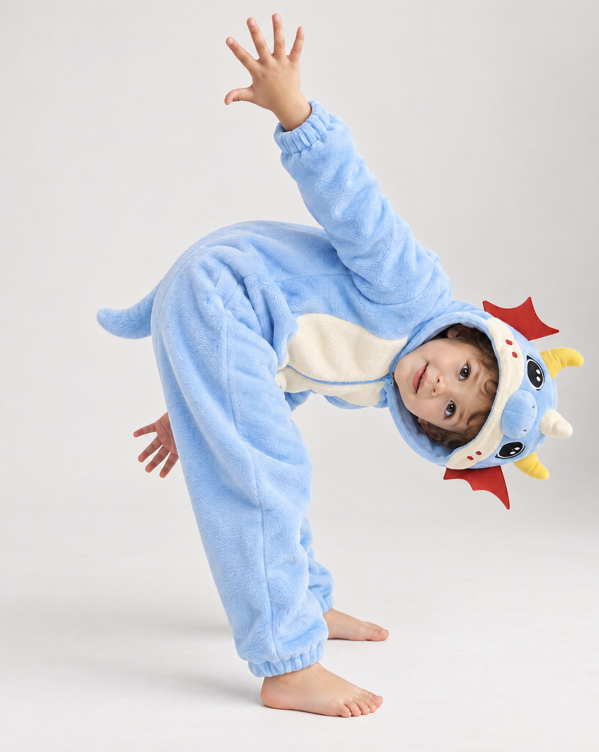 Little Blue Dragon Plush Romper