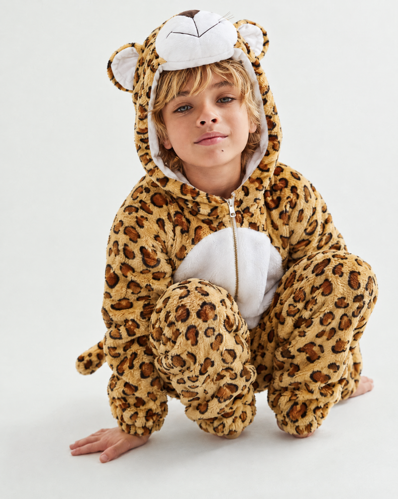 Little Leopard Plush Romper