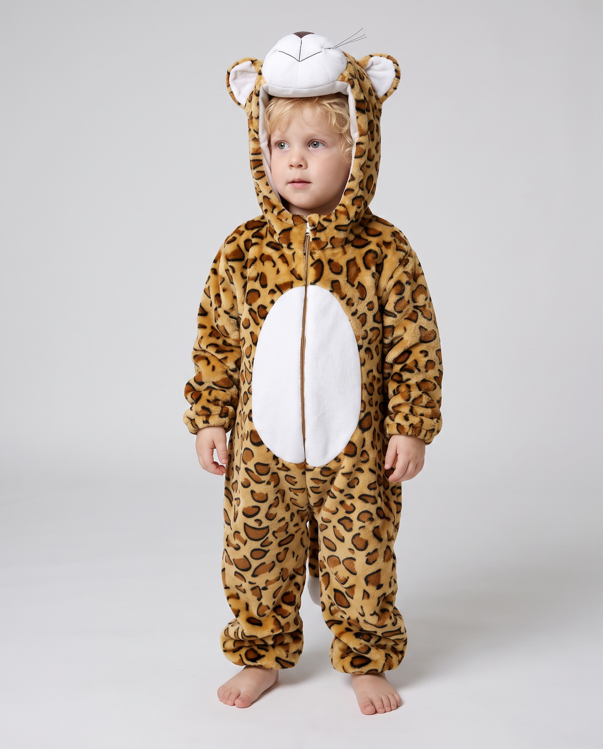 Little Leopard Plush Romper