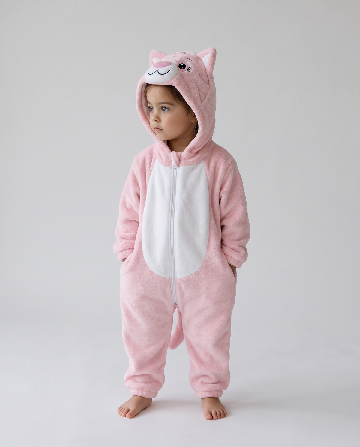 Little Pink Cat Plush Romper
