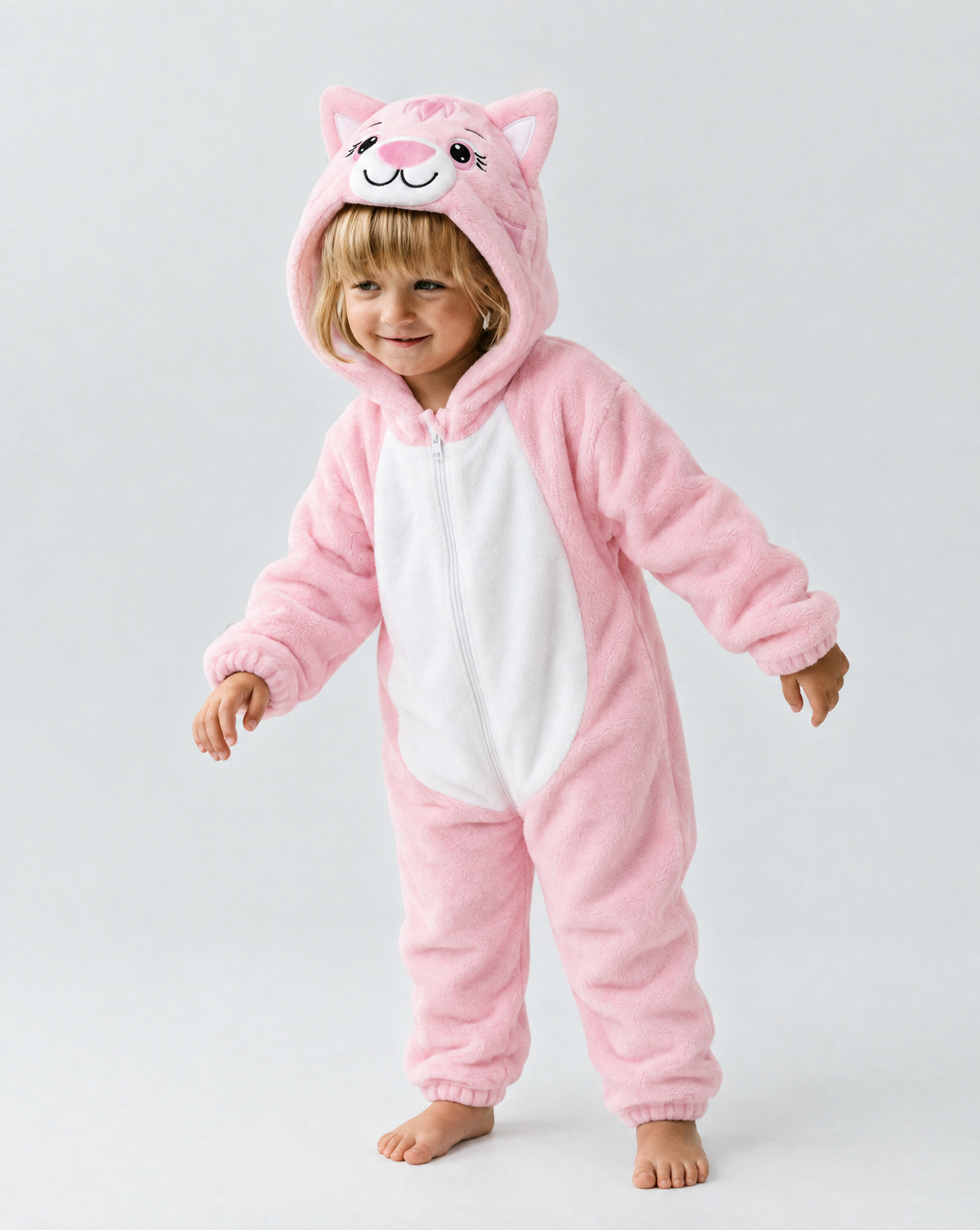 Little Pink Cat Plush Romper