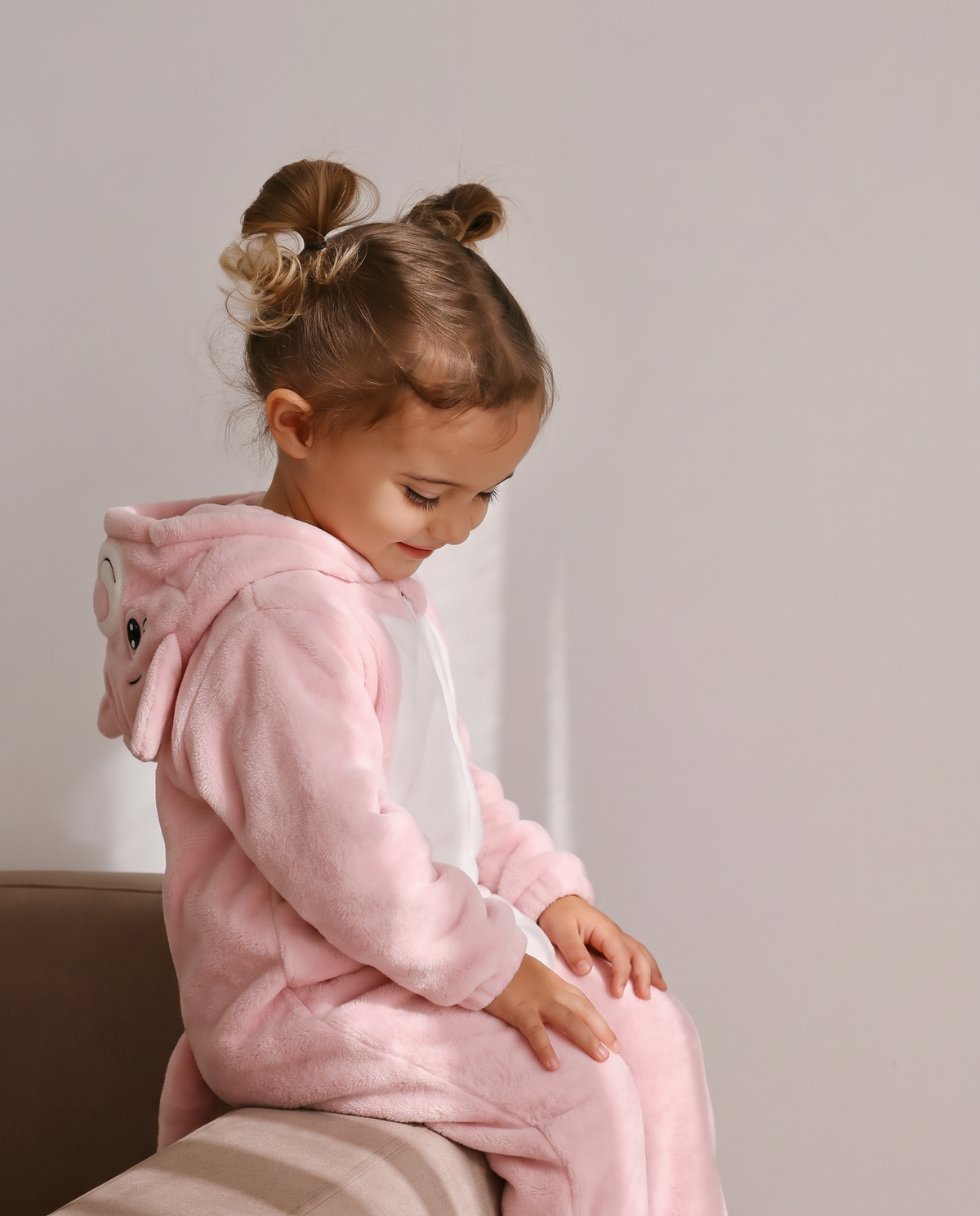 Little Pink Cat Plush Romper