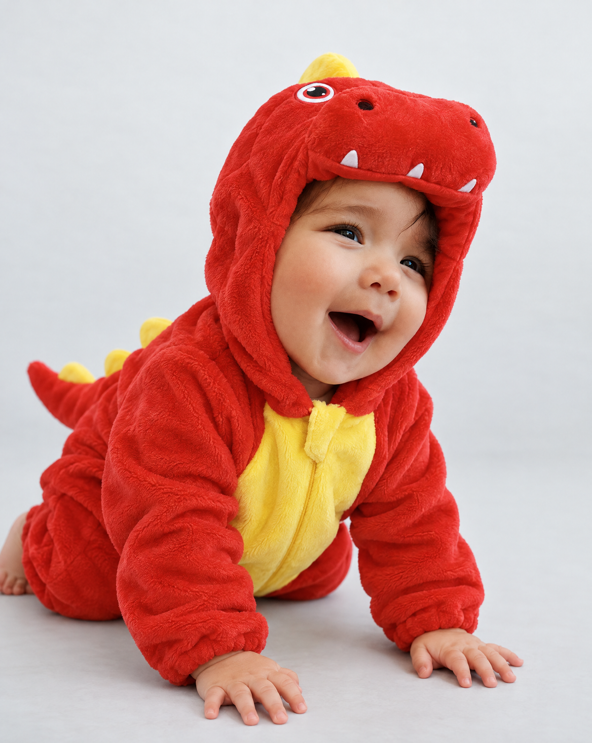Little Red T-rex Plush Romper