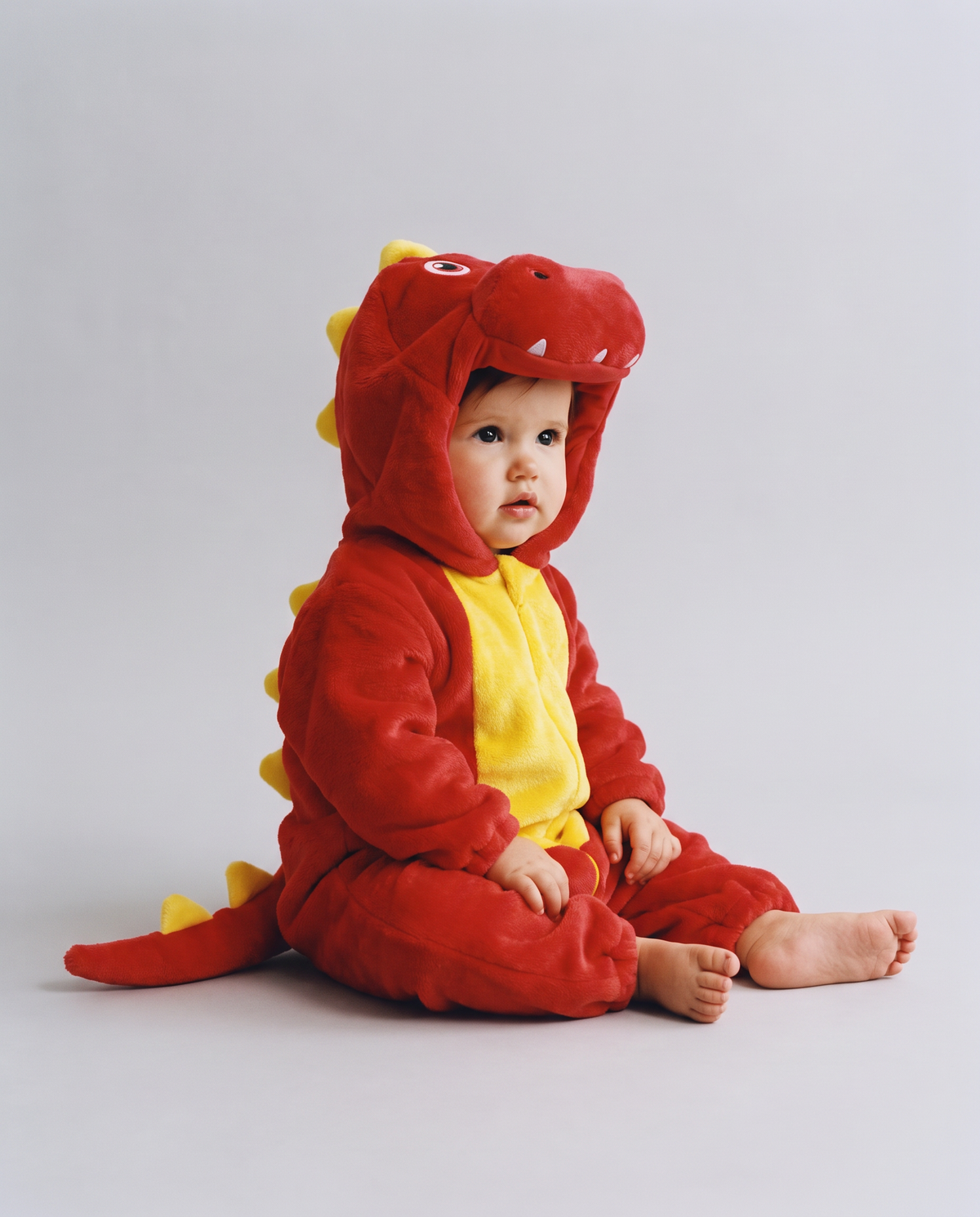 Little Red T-rex Plush Romper
