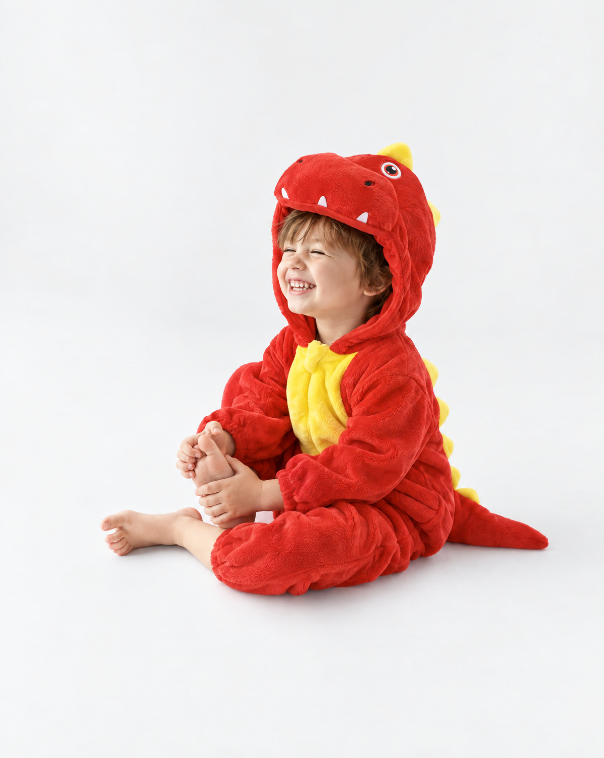 Little Red T-rex Plush Romper