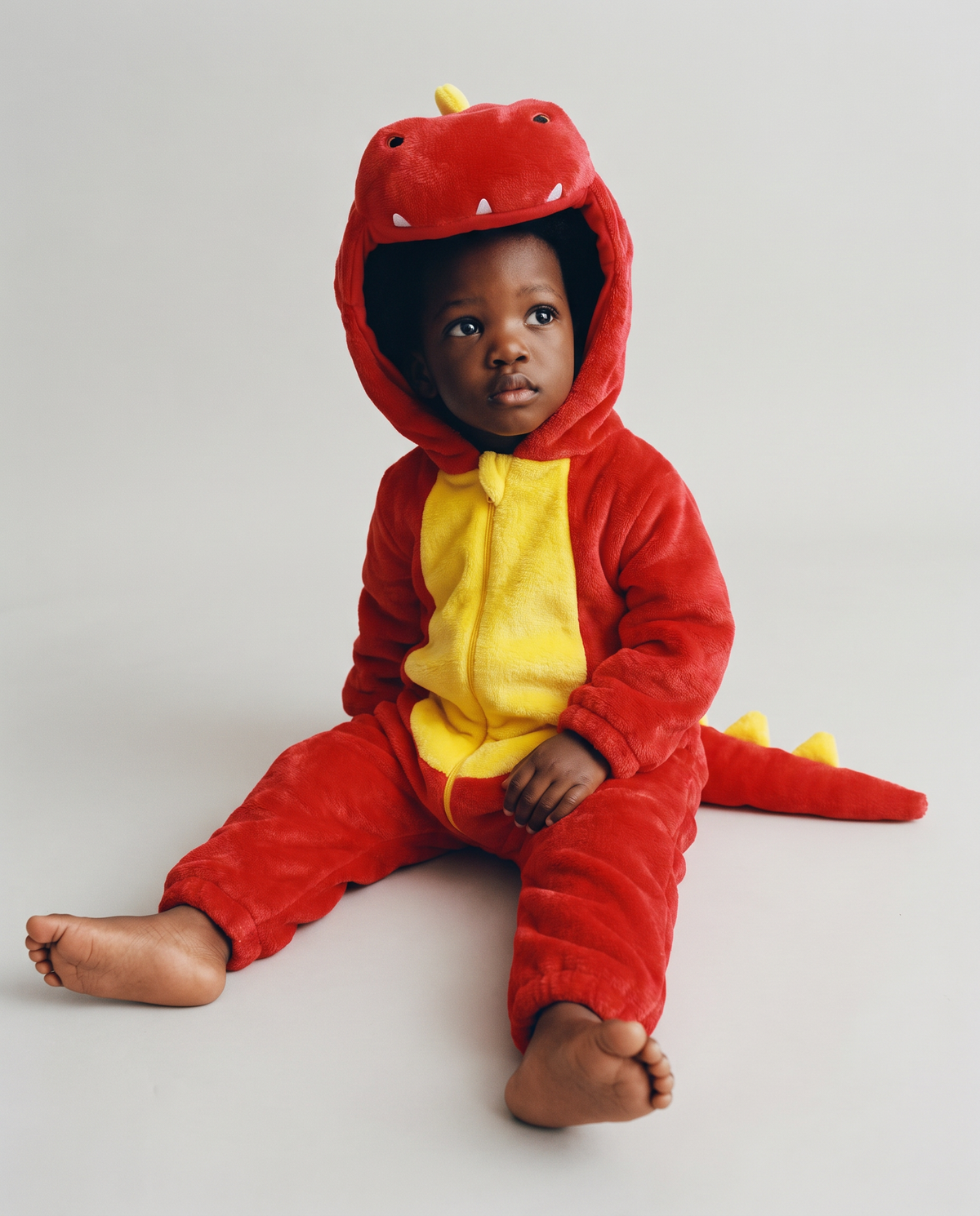 Little Red T-rex Plush Romper
