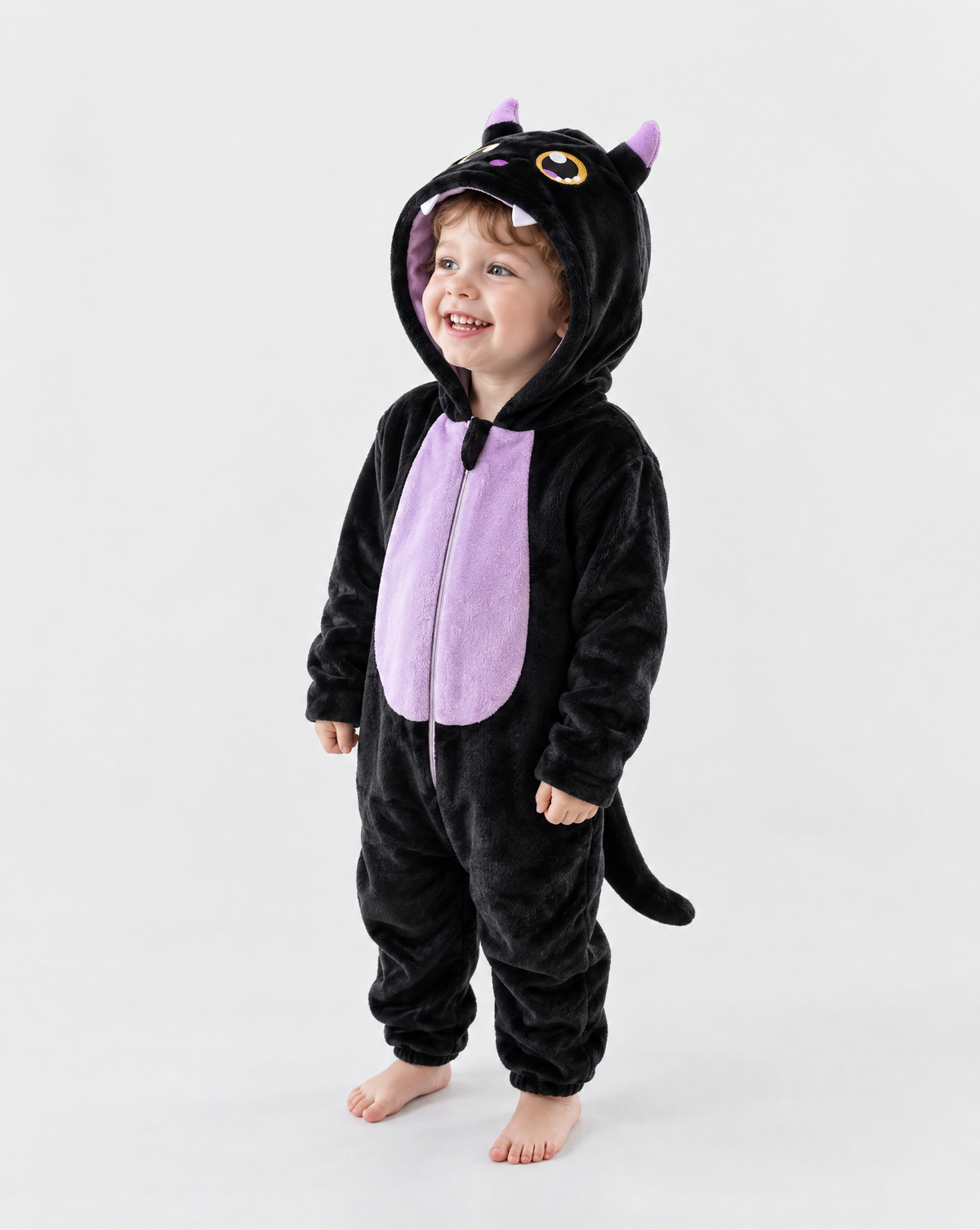 Little Black Dragon Plush Romper