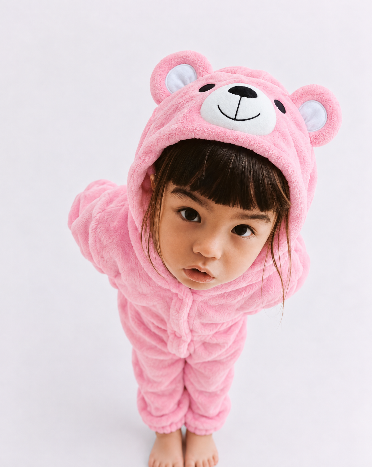 Little Pink Bear Plush Romper