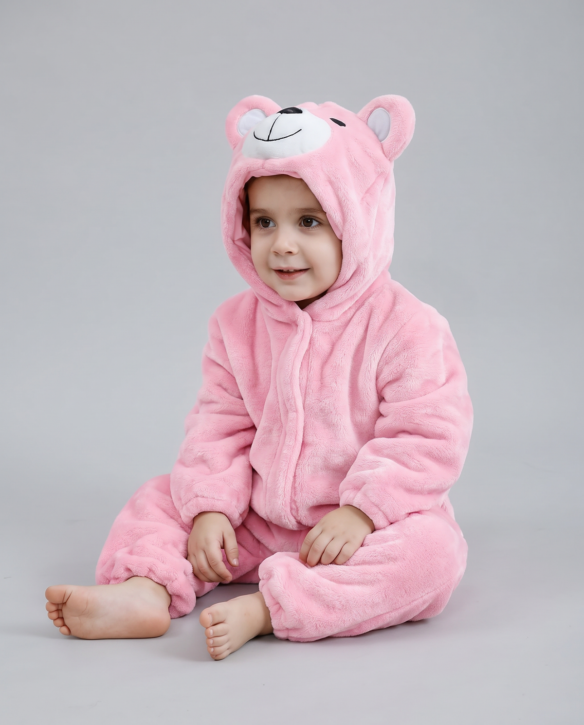 Little Pink Bear Plush Romper