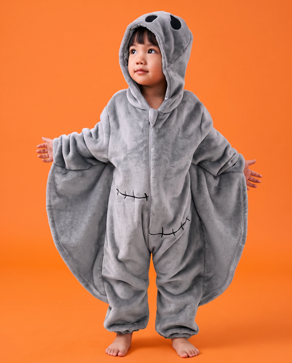 Little Grey Ghost Plush Romper