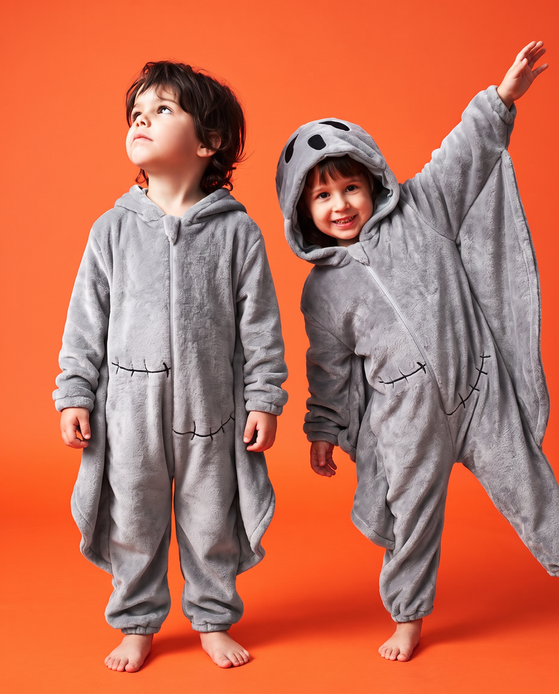 Little Grey Ghost Plush Romper