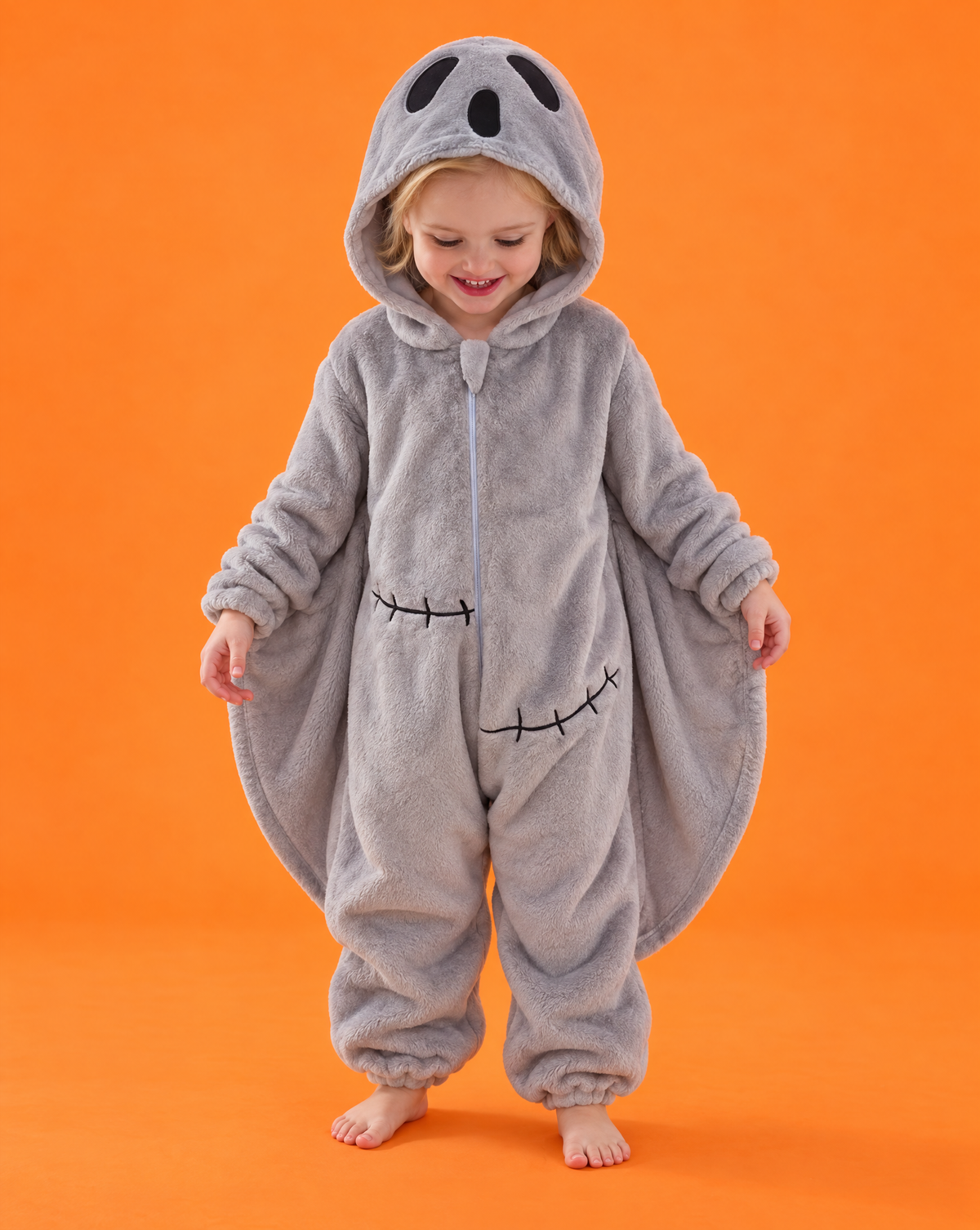 Little Grey Ghost Plush Romper