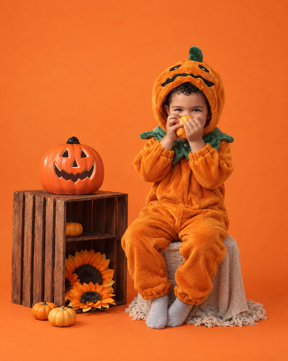 Little Pumpkin Plush Romper
