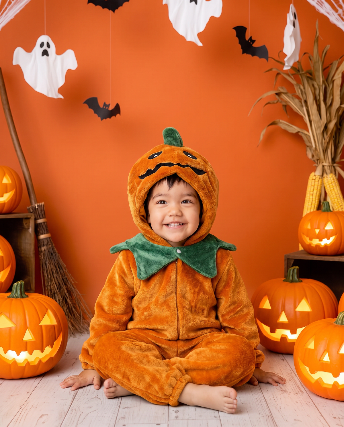 Little Pumpkin Plush Romper